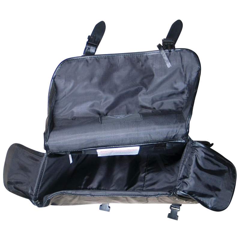 diamond plate buffalo leather saddlebags