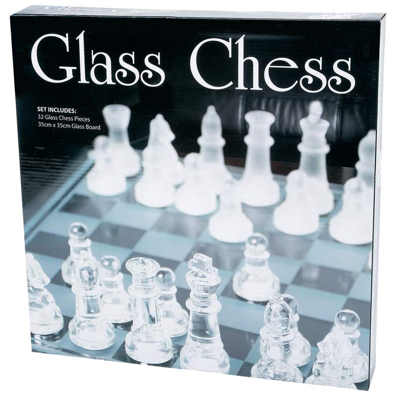 33 pièces verre Chess Set 